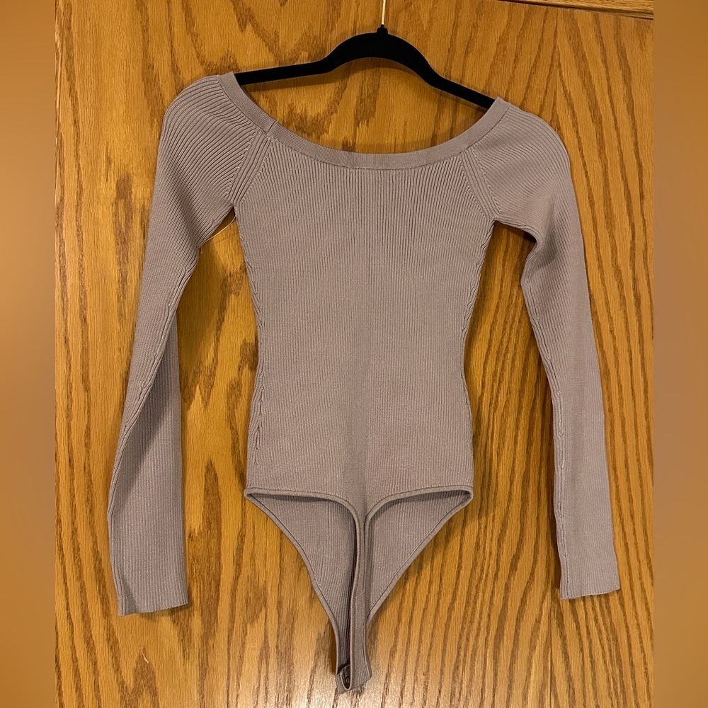 Good American Ribbed Knit Bodysuit - NWOT - Size 3 (L) Beige - Picture 2 of 11